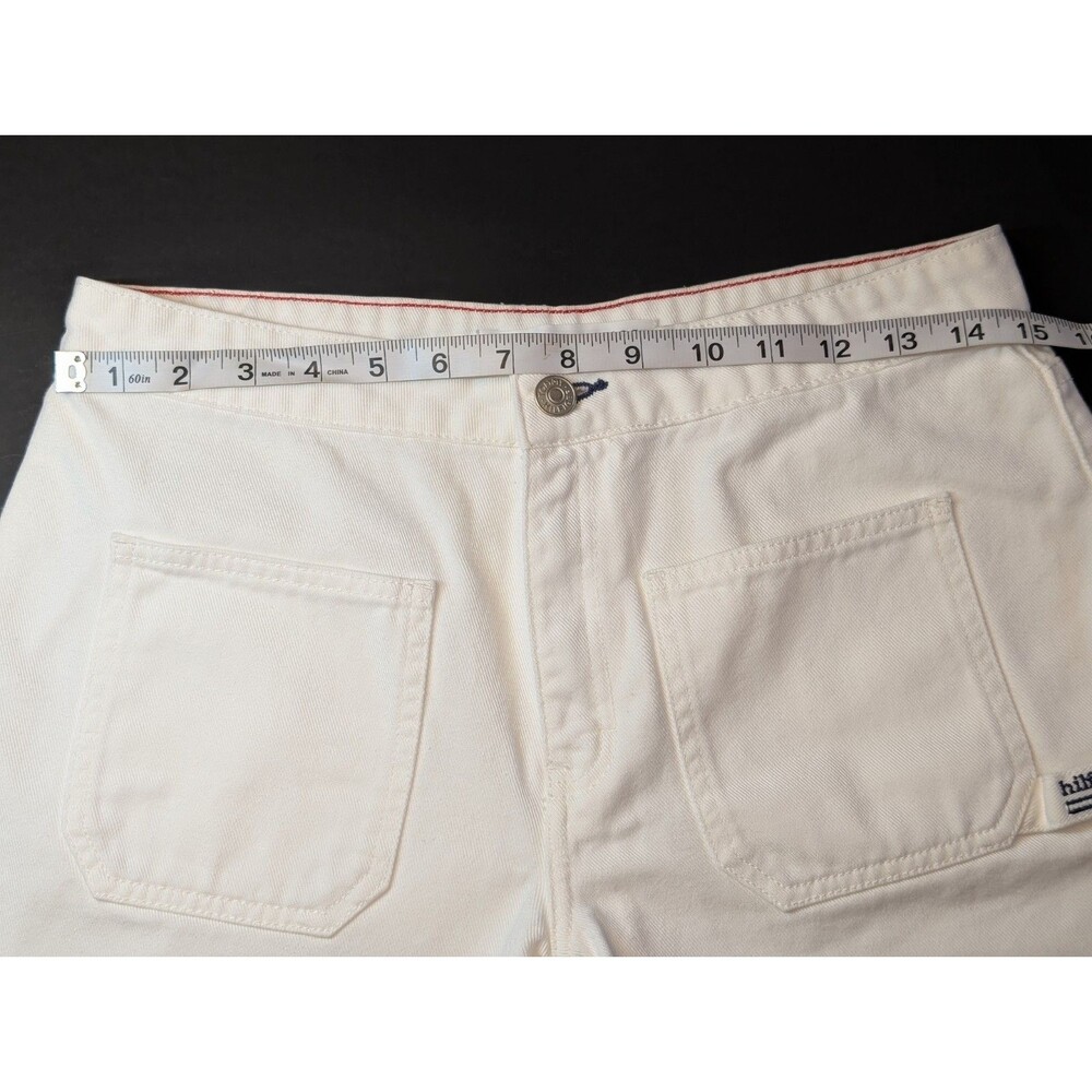 Vintage Tommy Hilfiger Size 6 Women's Cargo Carpenter White Denim Shorts - Picture 10 of 10